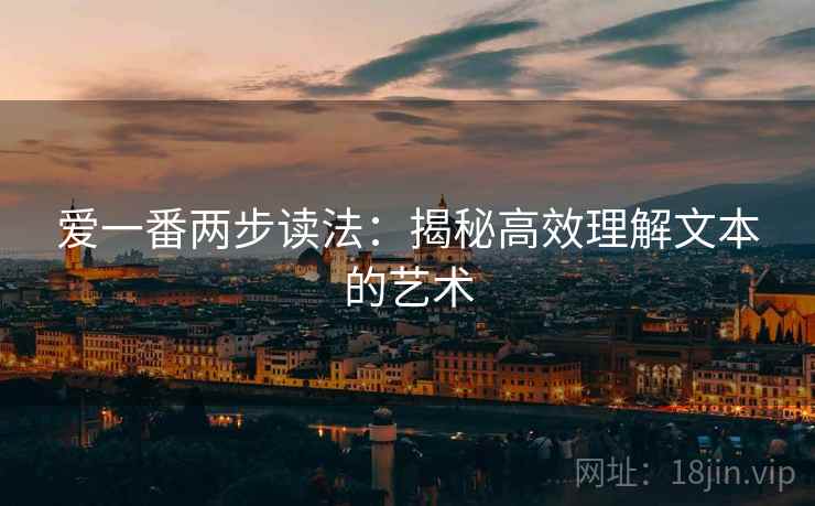 爱一番两步读法：揭秘高效理解文本的艺术